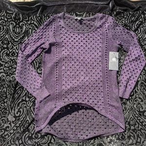 NWT Rock & Republic glittery purple sweater size M